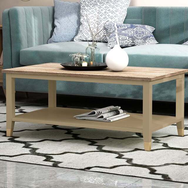 Palazzi Clay Natural Coffee Table - Size: 56 x 100 x  45cm - Cream - Wilko - image 1
