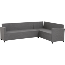 MMT Furniture Designs 6 Seater Grey Rattan L Shaped Garden Sofa Dining Set - Wilko - thumbnail 7
