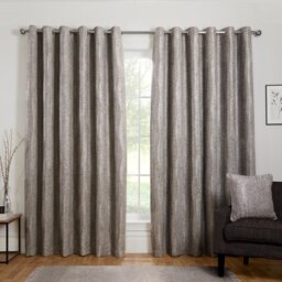Kelston Eyelet CurtainSilver168cm229cm - Divante - Wilko
