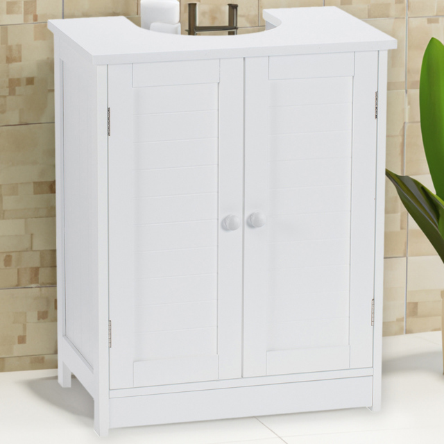 Kingston 2 Door White Sink Console - Size: 48 x 60 x 30cm - Wilko - image 1