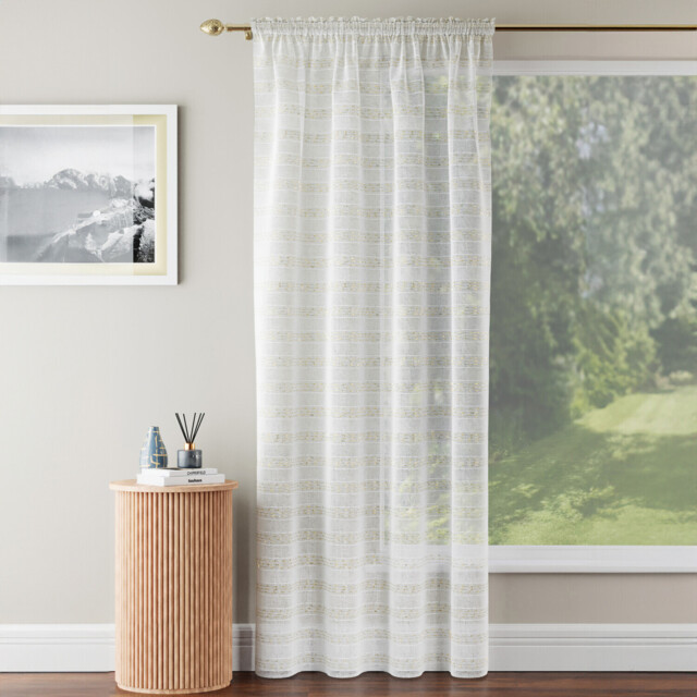 Lima Panel Curtain Gold 137cm - Wilko - image 1