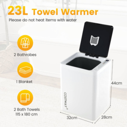 Costway White Home Towel Warmer 23L - Size: 32 x 28 x 44cm - Wilko - thumbnail 6