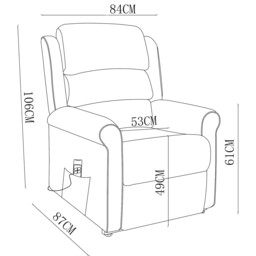 Winslow rise and recline - Wheat - Wilko - thumbnail 6