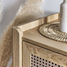 Julian Bowen Sydney 3 Drawer Rattan Effect Chest of Drawers - Wood - Wilko - thumbnail 7