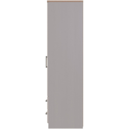 Crowndale Kent Ready Assembled 2 Door 2 Drawer Kashmir Ash and Modern Oak Wardrobe - Size: 2 Door, 2 Drawer - White - Wilko - thumbnail 4