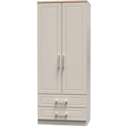 Crowndale Kent Ready Assembled 2 Door 2 Drawer Kashmir Ash and Modern Oak Wardrobe - Size: 2 Door, 2 Drawer - White - Wilko - thumbnail 5