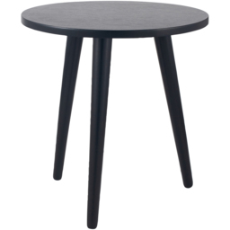 Pacific Lifestyle Chelmsford Satin Black Pine Wood Round Side Table - Size: 42 x 40 x 40cm - Wilko - thumbnail 3