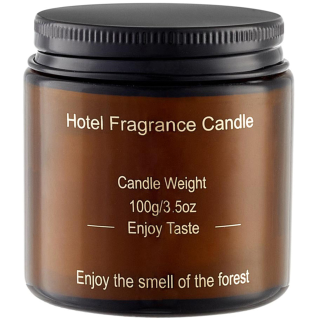 H&O Direct Lavender Soy Wax Scented Candle - Size: 6.5 x 6 x 6cm - Brown - Wilko - image 1