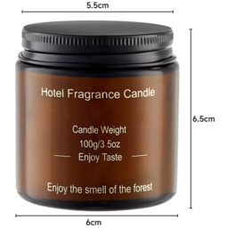 H&O Direct Lavender Soy Wax Scented Candle - Size: 6.5 x 6 x 6cm - Brown - Wilko - thumbnail 5