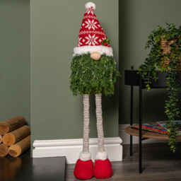 Samuel Alexander Red and White Christmas Tree Standing Gonk with Snowflake Hat 76cm - Size: 76 x 19 x 19cm - Multi - Wilko - thumbnail 7