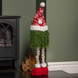 Samuel Alexander Red and White Christmas Tree Standing Gonk with Snowflake Hat 76cm - Size: 76 x 19 x 19cm - Multi - Wilko - thumbnail 6