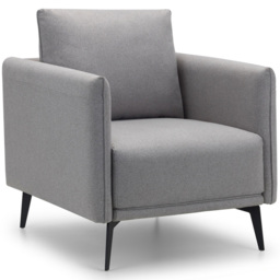 Julian Bowen Rohe Light Grey Armchair - Size: Single - Wilko - thumbnail 3