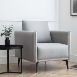 Julian Bowen Rohe Light Grey Armchair - Size: Single - Wilko - thumbnail 5