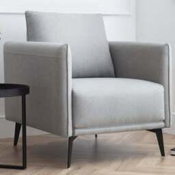 Julian Bowen Rohe Light Grey Armchair - Size: Single - Wilko - thumbnail 1