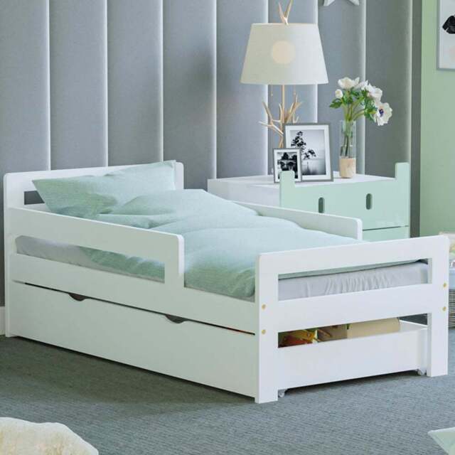 JUNIOR VIDA Taurus White Toddler Bed with Storage - Wilko - image 1