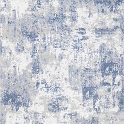 Belvedere Distressed Rug - White and Blue/120cm - Wilko