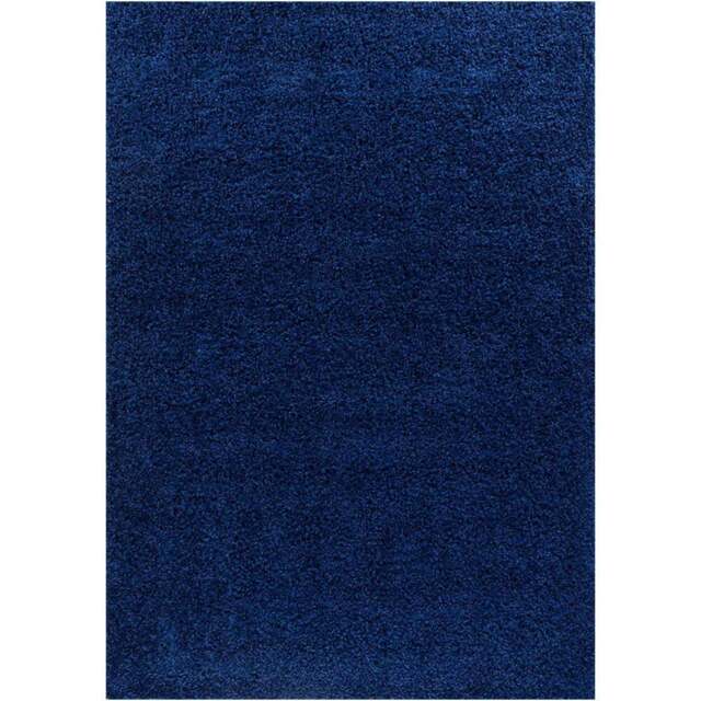 Desire Rugs Oxford Navy Plain Shaggy Rug 80 x 150cm - Wilko - image 1