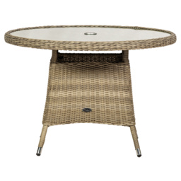 Royalcraft Wentworth Rattan 4 Seater Round Carver Dining Set - Cream - Wilko - thumbnail 7