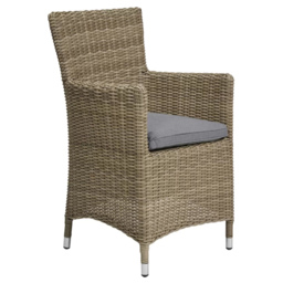 Royalcraft Wentworth Rattan 4 Seater Round Carver Dining Set - Cream - Wilko - thumbnail 6