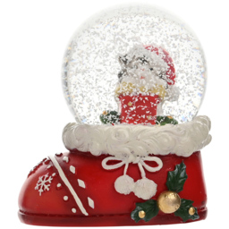 The Seasonal Gift Co. Santa and Friends Kitten Snow Globe 6cm - Size: 6.5 x 6 x 5cm - Red - Wilko - thumbnail 3