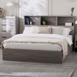 Julian Bowen Bali King Size Grey Oak Storage Ottoman Bed - Wood - Wilko - thumbnail 1