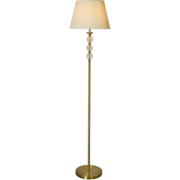Lighting Collection Goodwin Antique Brass Floor Lamp - Size: 48 x 42 x 42cm - Antique Brass and Clear - Wilko - thumbnail 4