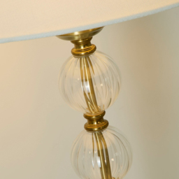 Lighting Collection Goodwin Antique Brass Floor Lamp - Size: 48 x 42 x 42cm - Antique Brass and Clear - Wilko - thumbnail 5