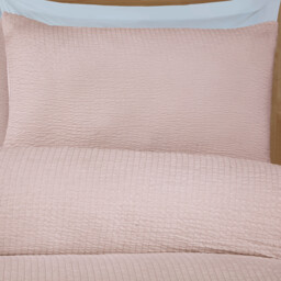 Seersucker Washable Duvet Set Blush Double - Divante - Wilko - thumbnail 5