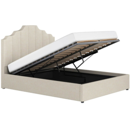Flair Margot King Size Beige Fabric Ottoman Bed - Cream - Wilko - thumbnail 4