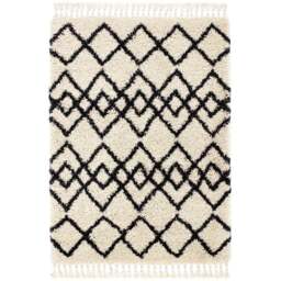 Origins Morocco Ivory and Charcoal Rug 120 x 170cm - Size: 120 x 170 x 6cm - Multi - Wilko - thumbnail 1
