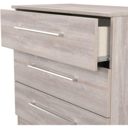 Crowndale Worcester 3 Drawer Grey Oak Chest of Drawers Ready Assembled - Wilko - thumbnail 6