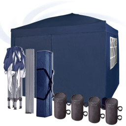 Blue Pop Up Outdoor Canopy Tent with Removable Sidewalls 3 x 3m - MCC - Wilko - thumbnail 5