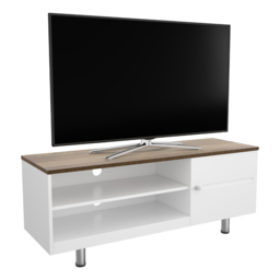 AVF Whitesands Single Door 2 Shelf Satin White TV Unit - Size: 39.6 x 120 x 50cm - Multi - Wilko - thumbnail 4