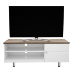 AVF Whitesands Single Door 2 Shelf Satin White TV Unit - Size: 39.6 x 120 x 50cm - Multi - Wilko - thumbnail 5