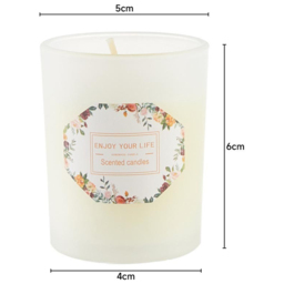 H&O Direct English Pear and Freesia Soy Wax Scented Candle - Size: 6 x 5 x 5cm - White - Wilko - thumbnail 4
