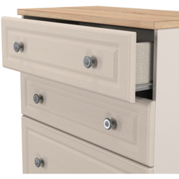 Crowndale Norfolk 4 Drawer Kashmir Ash and Bardolino Oak Deep Chest of Drawers Ready Assembled - Kashmir Ash & Bardolino Oak - Wilko - thumbnail 6