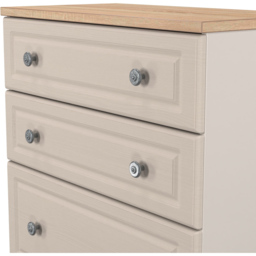 Crowndale Norfolk 4 Drawer Kashmir Ash and Bardolino Oak Deep Chest of Drawers Ready Assembled - Kashmir Ash & Bardolino Oak - Wilko - thumbnail 7