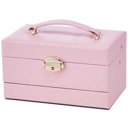 H&O Direct Single Drawer Pink Jewellery Box - Size: 12 x 21 x 13cm - Wilko - thumbnail 1