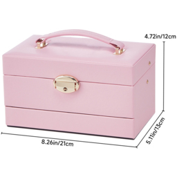 H&O Direct Single Drawer Pink Jewellery Box - Size: 12 x 21 x 13cm - Wilko - thumbnail 6