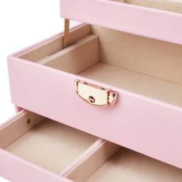 H&O Direct Single Drawer Pink Jewellery Box - Size: 12 x 21 x 13cm - Wilko - thumbnail 5