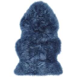Origins Genuine Navy Sheepskin Rug - Size: 65 x 95cm - Blue - Origins Rugs - Wilko - thumbnail 1