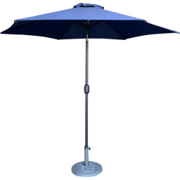 Crank and Tilt Aluminium Parasol Navy - Wilko - thumbnail 5