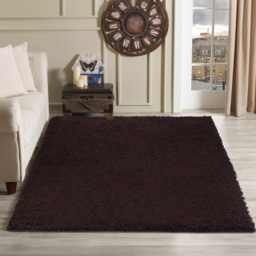 Desire Rugs Oxford Brown Plain Shaggy Runner Rug 60 x 220cm - Wilko - thumbnail 3