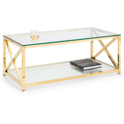 Julian Bowen Miami Gold Coffee Table - Size: 60 x 120 x 45cm - Multi - Wilko - thumbnail 5