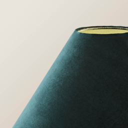 ValueLights Martha Conical Teal Velvet Midi Floor Lamp and Bulb - Size: 140 x 50 x 50cm - Green - Wilko - thumbnail 6
