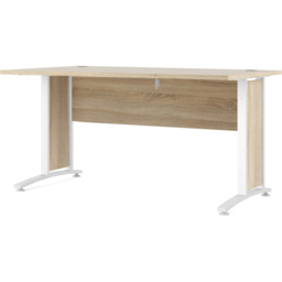 Florence Wooden and Steel 150cm Desk Oak and White - Size: 80.1 x 150.1 x 75.2cm - Furniture to Go - Wilko - thumbnail 4