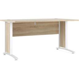 Florence Wooden and Steel 150cm Desk Oak and White - Size: 80.1 x 150.1 x 75.2cm - Furniture to Go - Wilko - thumbnail 3