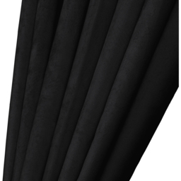 Alan Symonds Black Cascading Diamante Studs Velvet Blackout Ring Top Eyelet Curtains 117 x 183cm - Size: W 117 x D 183cm - Wilko - thumbnail 4