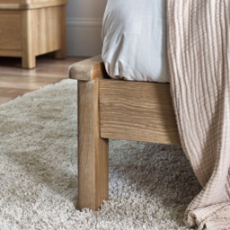Julian Bowen Memphis Double Limed Oak Bed - Wood - Wilko - thumbnail 6