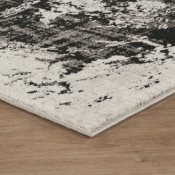 Mayfair Living Room Area Rug Metallic Sheen Contemporary Modern Canvas Design - Black 120cm x 170cm - Size: 170 x 120 x 0.7cm - Desire Rugs - Wilko - thumbnail 6